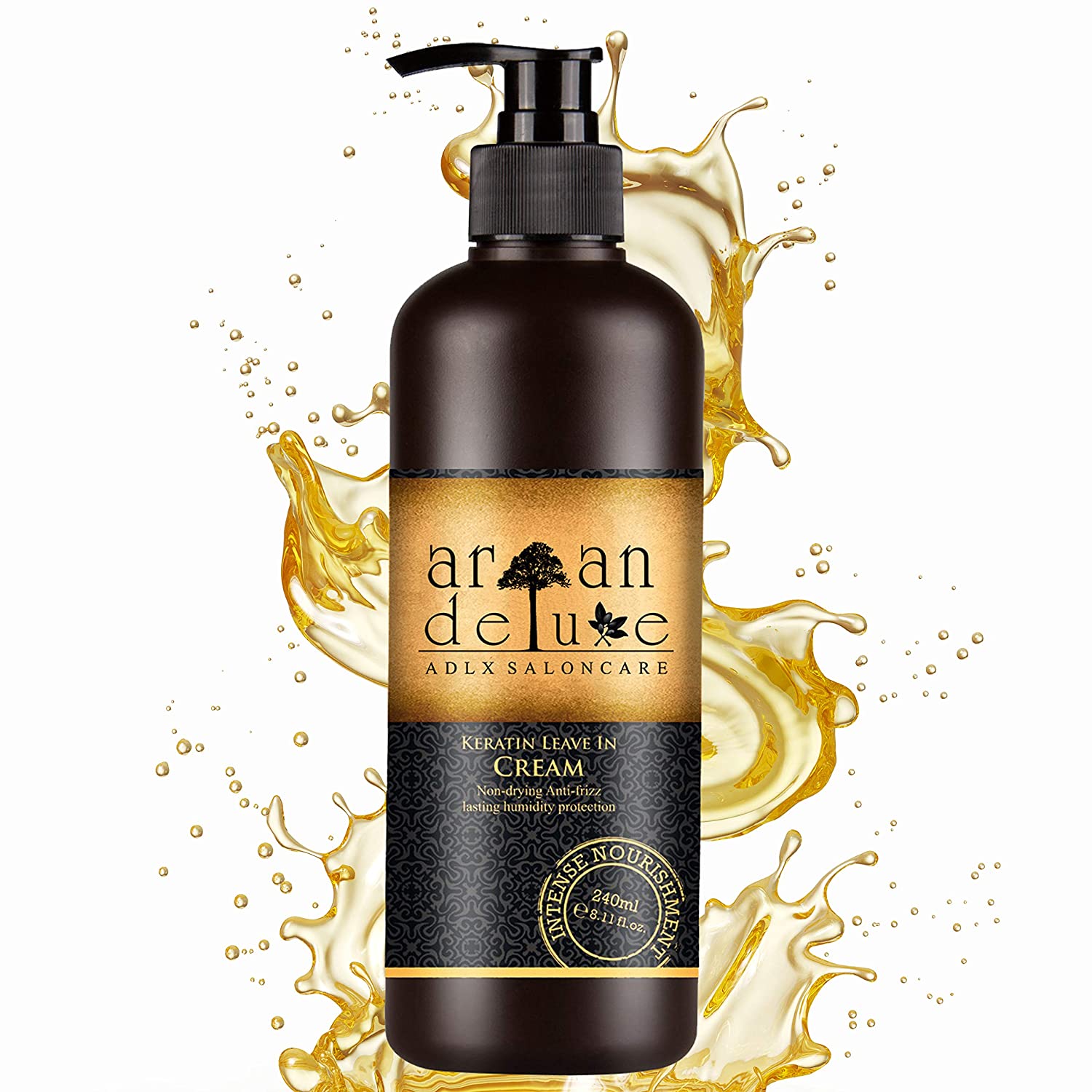Argan Deluxe Keratin Leave-In Pflege & Styling | Glanz, Geschmeidigkeit, Anti-Frizz & Spliss