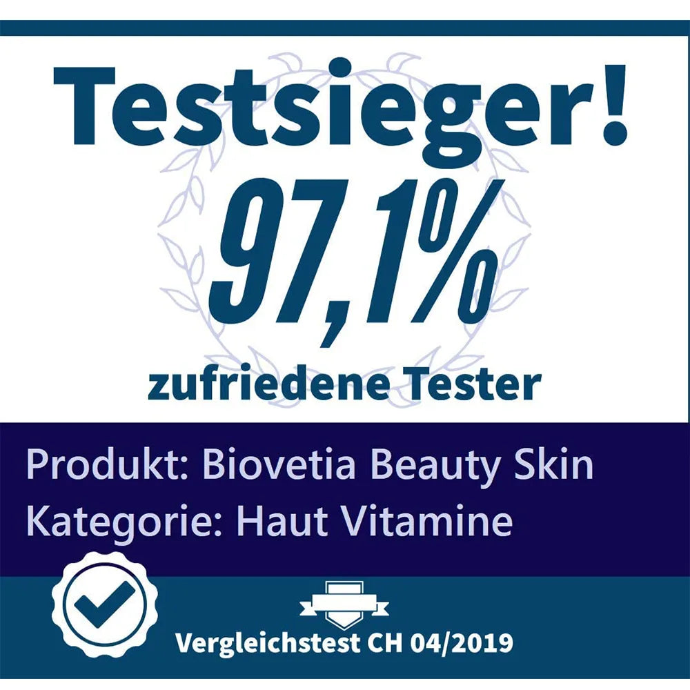 Haut Vitamine Kapseln für die Haut am ganzen Körper mit Experten-Rezeptur, Hautvitamine mit Biotin und Zink, 60 Kapseln