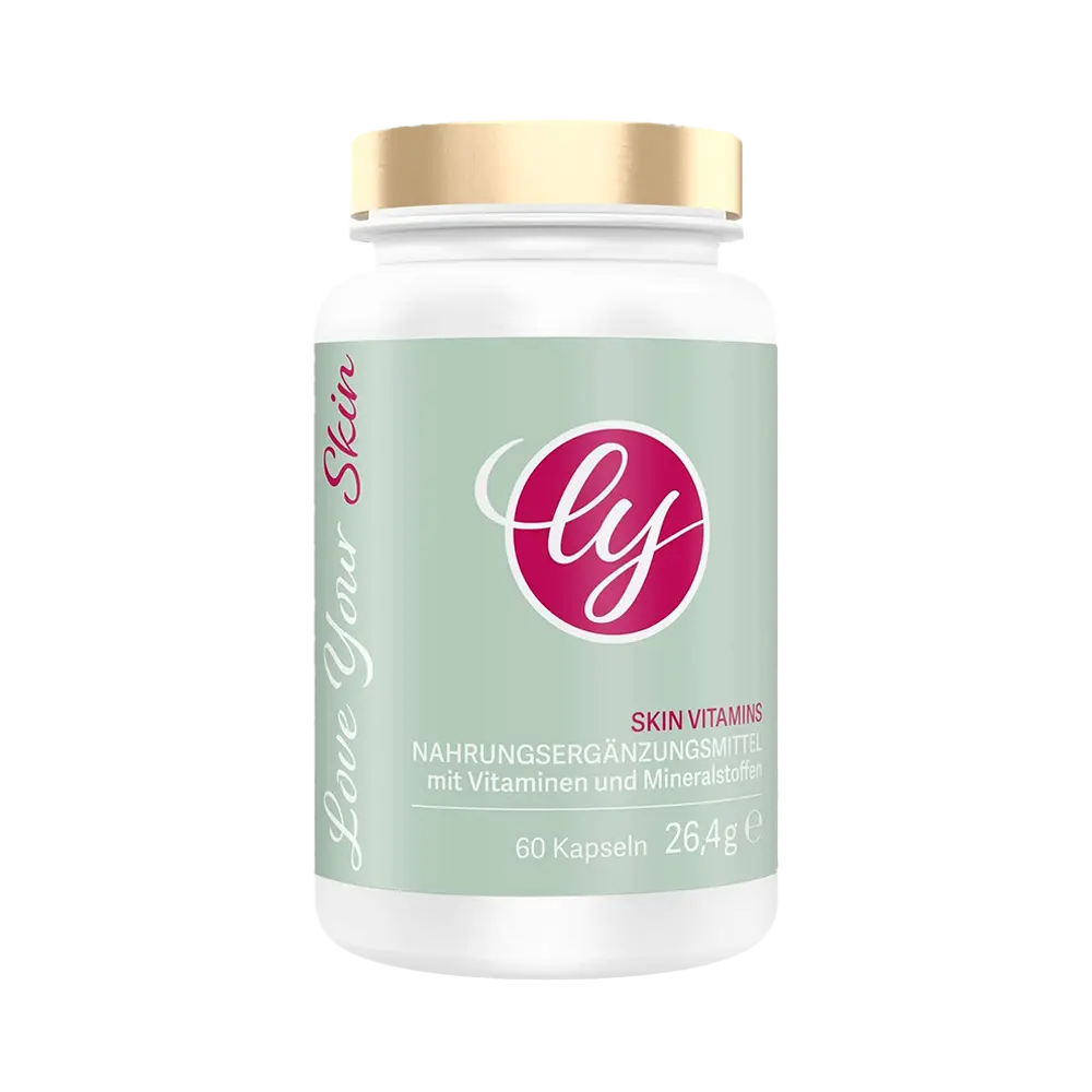 LoveYourSkin Kapseln, Haut Vitamine für ganzen Körper, 60 Kapseln ISO- und HACCP zertifiziert made in Germany