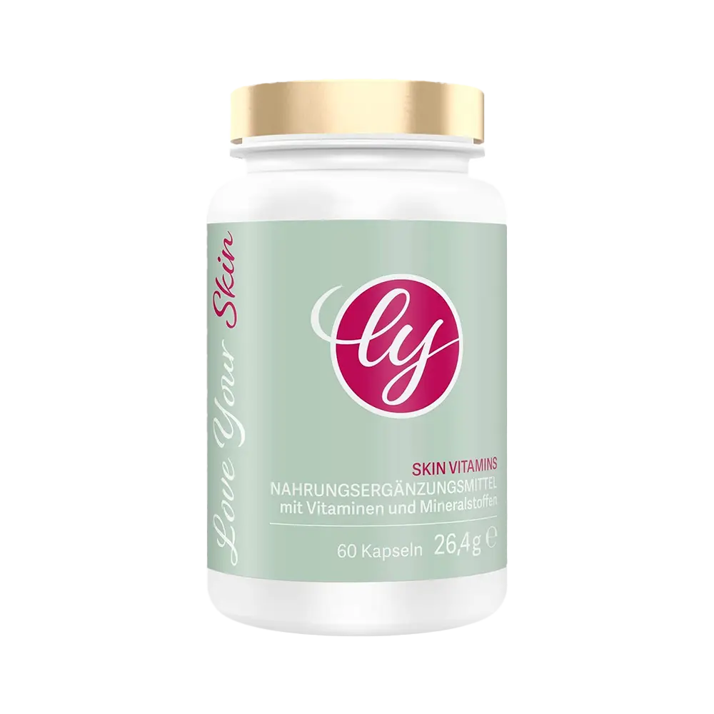 LoveYourSkin Kapseln, Haut Vitamine für ganzen Körper, 60 Kapseln ISO- und HACCP zertifiziert made in Germany