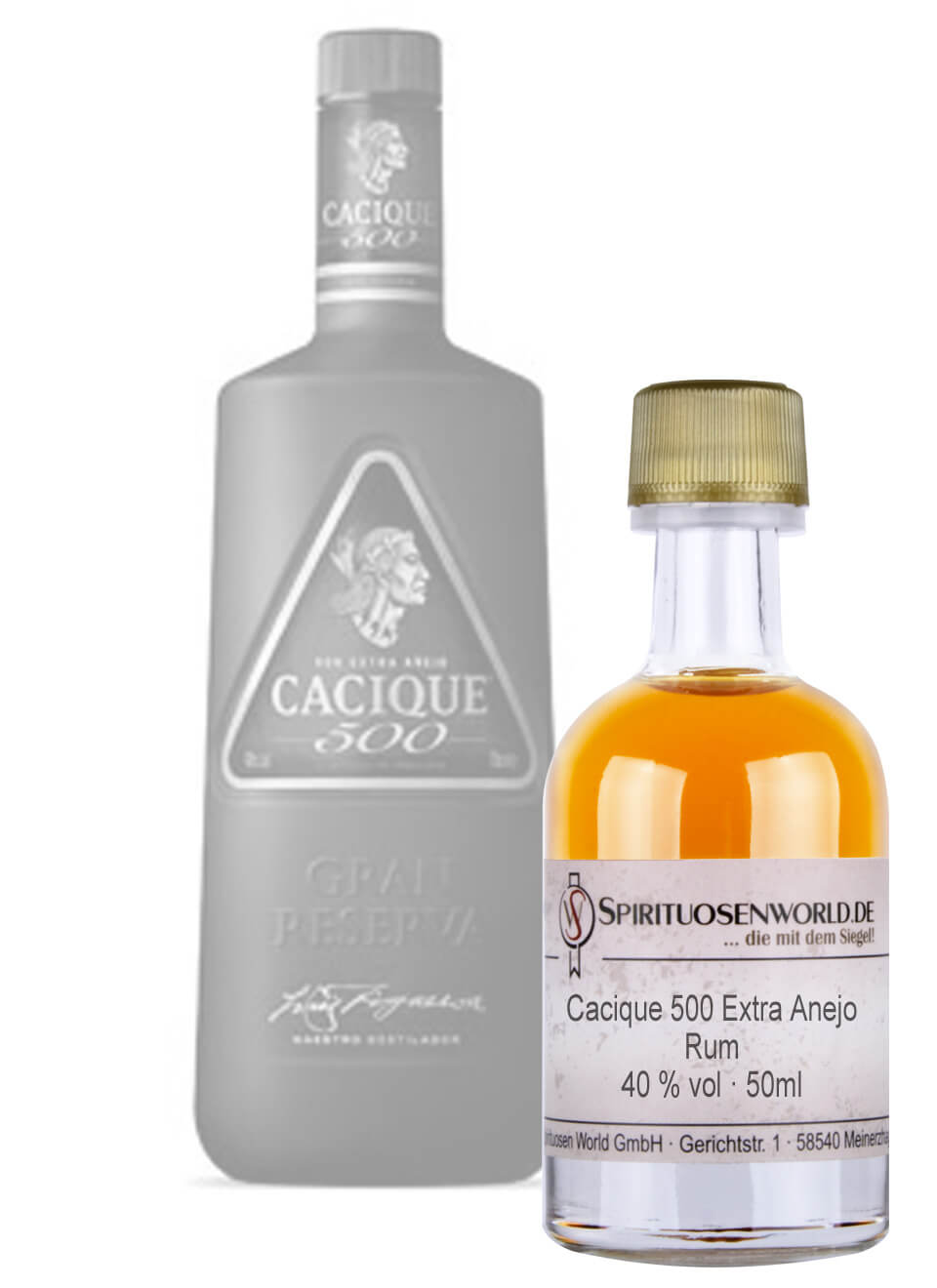 Cacique 500 Extra Anejo Rum Tastingminiatur 0,05 L