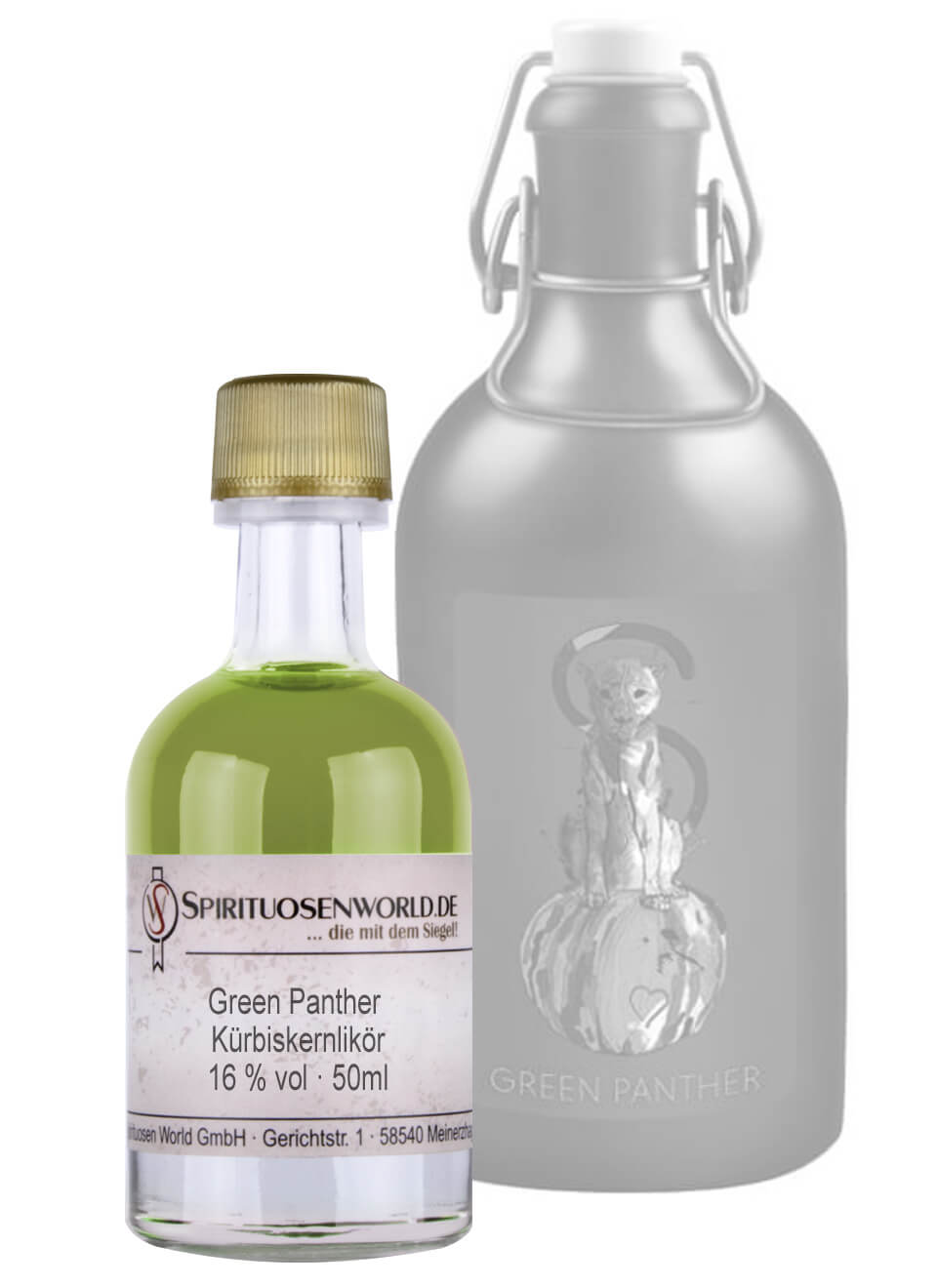 Green Panther Kürbiskernlikör Tastingminiatur 0,05 L