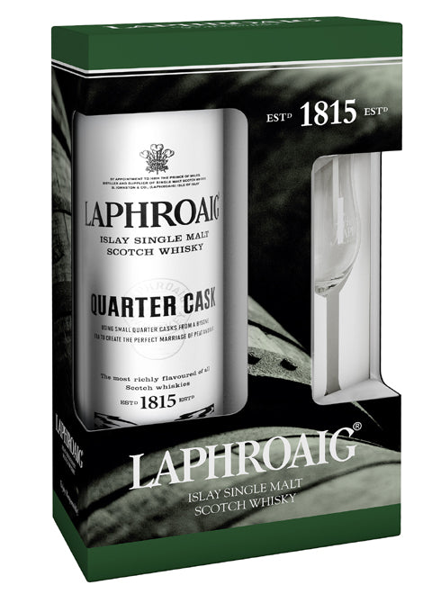 Laphroaig Quarter Cask Islay Whisky GP mit Nosingglas 0,7 L