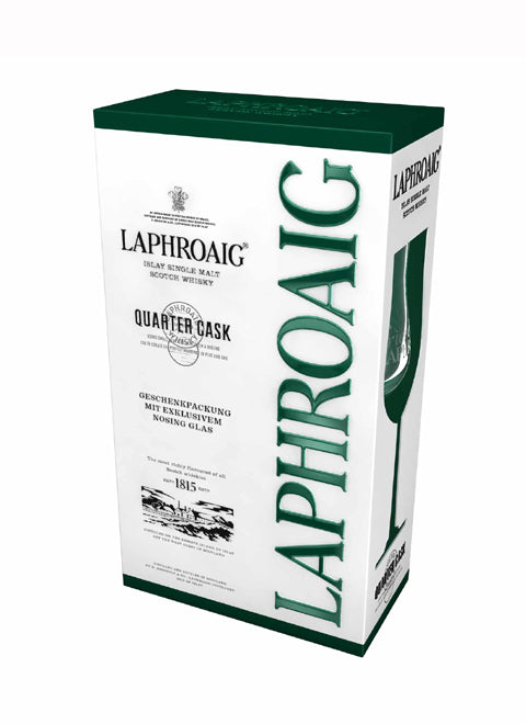 Laphroaig Quarter Cask Islay Whisky GP mit Nosingglas 0,7 L