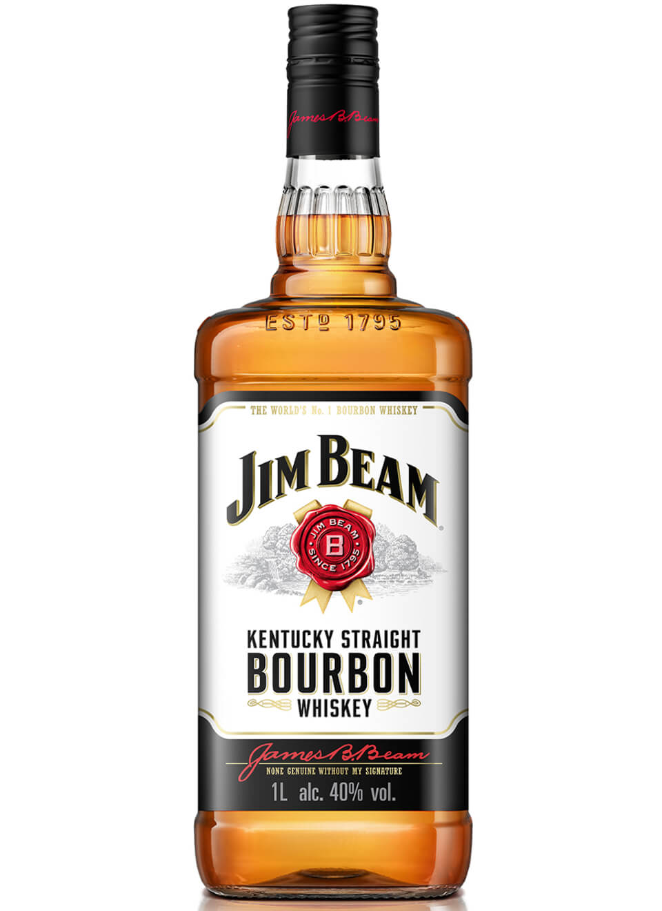 Jim Beam White Kentucky Straight Bourbon Whiskey 1 L