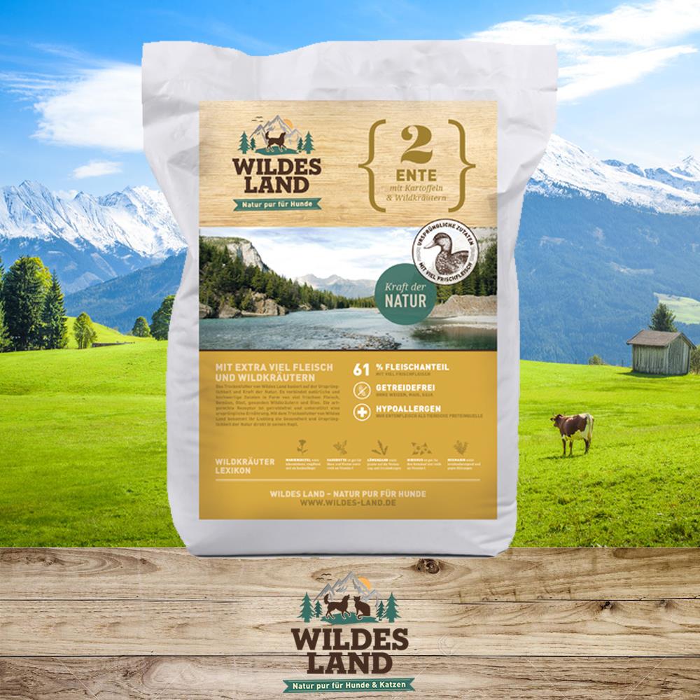 2 - Wildes Land Ente mit Kartoffeln 12 kg