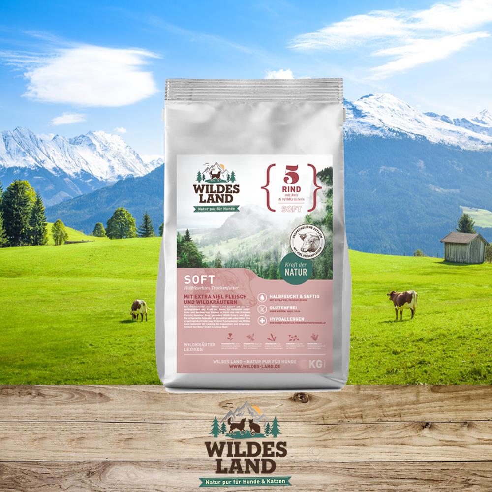 Wildes Land Soft Rind mit Reis und Wildkräutern