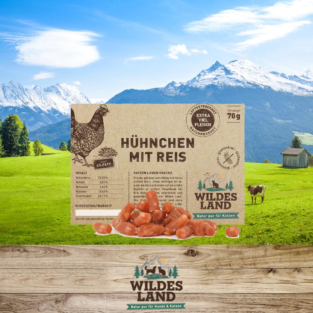 Wildes Land - Hühnchen mit Reis 70 g