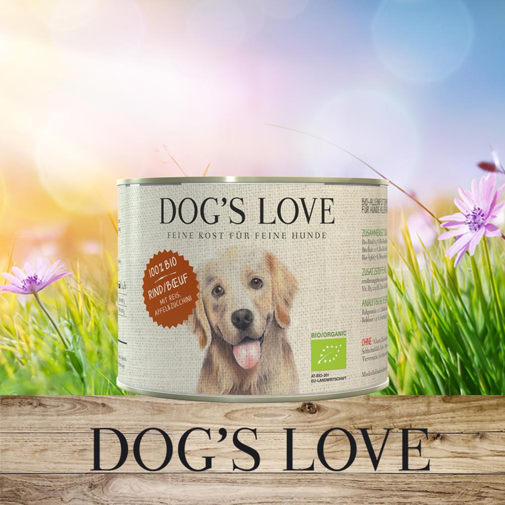 DOG'S LOVE Bio Rind mit Reis, Apfel & Zucchini