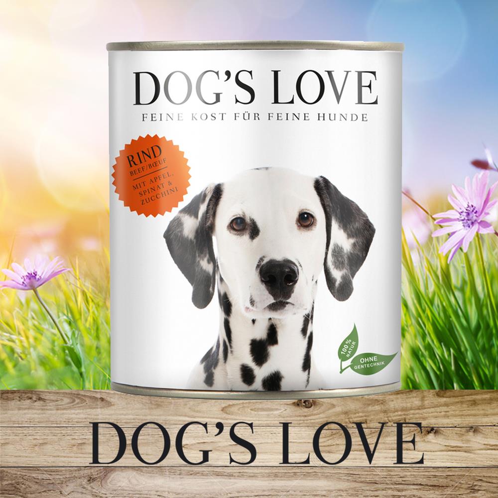 DOG'S LOVE Rind mit Apfel, Spinat & Zucchini