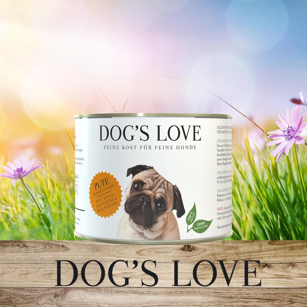 DOG'S LOVE Pute mit Apfel, Zucchini & Walnussöl