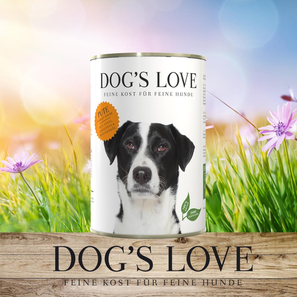 DOG'S LOVE Pute mit Apfel, Zucchini & Walnussöl