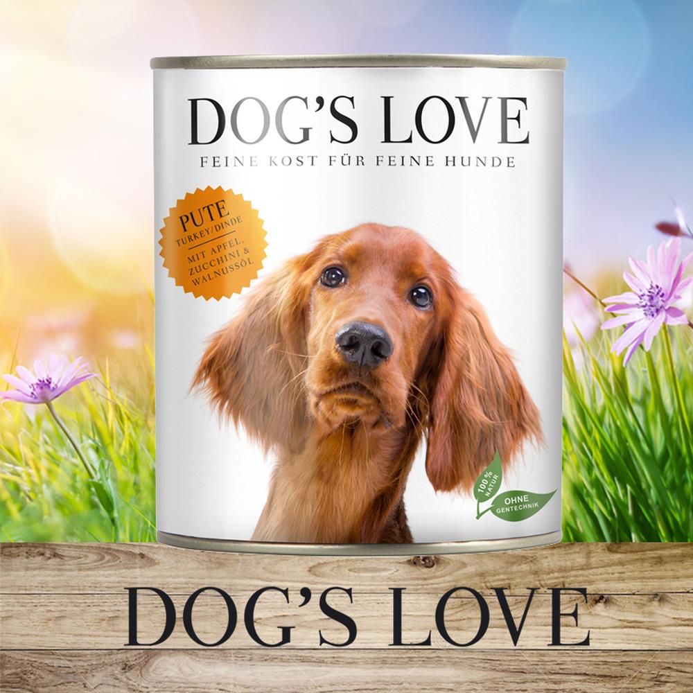 DOG'S LOVE Pute mit Apfel, Zucchini & Walnussöl