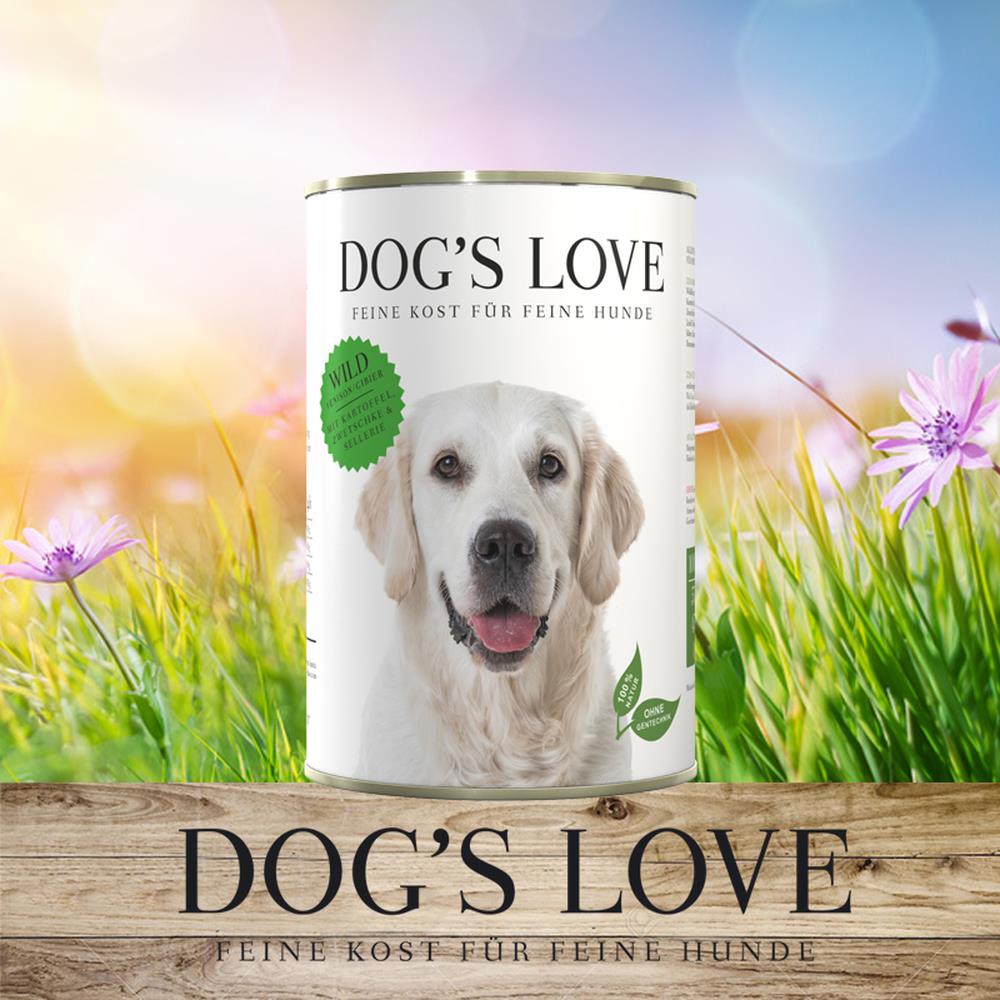 DOG'S LOVE Wild mit Kartoffel, Zwetschke, Sellerie