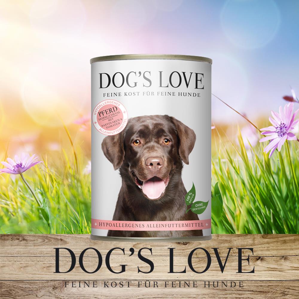 DOG'S LOVE Pferd mit Pastinaken & Tomaten 400 g