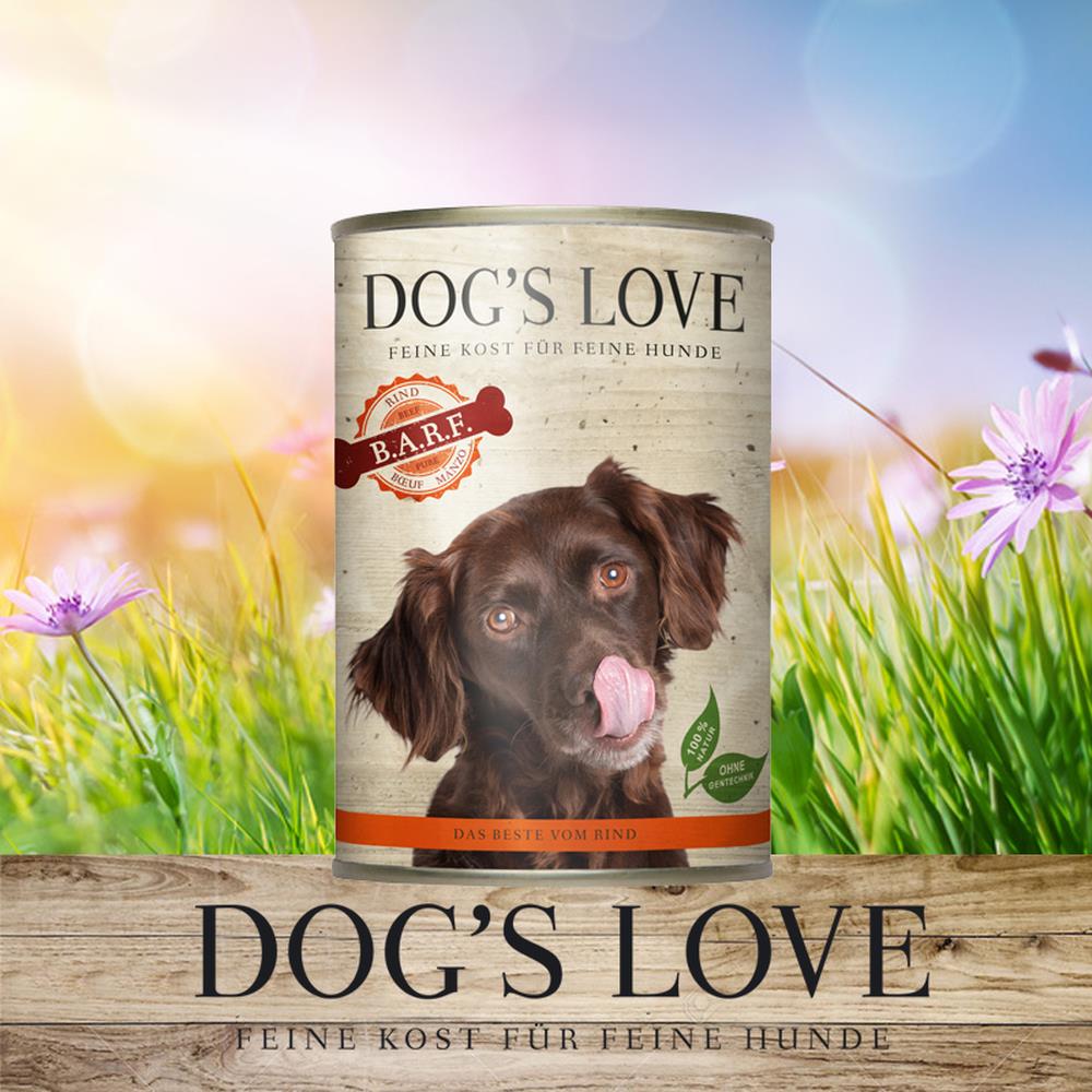 DOG'S LOVE B.A.R.F. - Fleisch pur - Rind 400 g