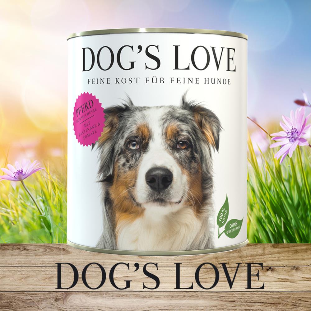 DOG'S LOVE Pferd mit Pastinaken & Tomaten 800 g
