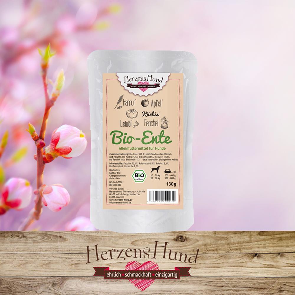 HerzensHund Bio-Ente mit Bio Gemüse