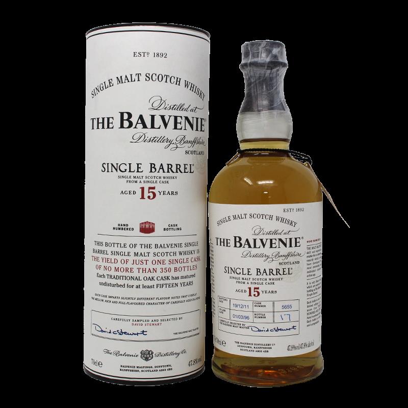Balvenie 15 Years Single Barrel 1996-2011 Bottle No.17 Single Malt Scotch Whisky 0,7L