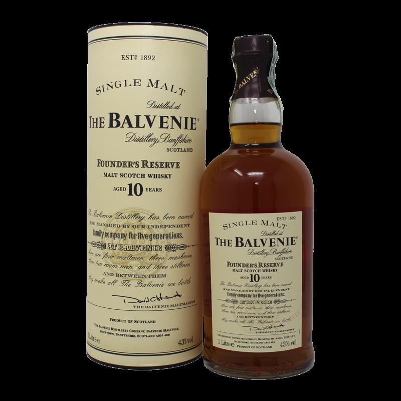 Balvenie Founders Reserve 10 Years Single Malt Scotch Whisky 1,0L