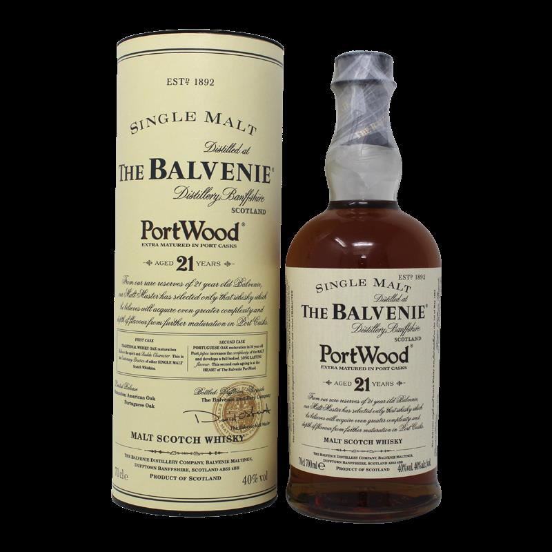 Balvenie 21 Years Port Wood Old Label Single Malt Scotch Whisky 0,7L