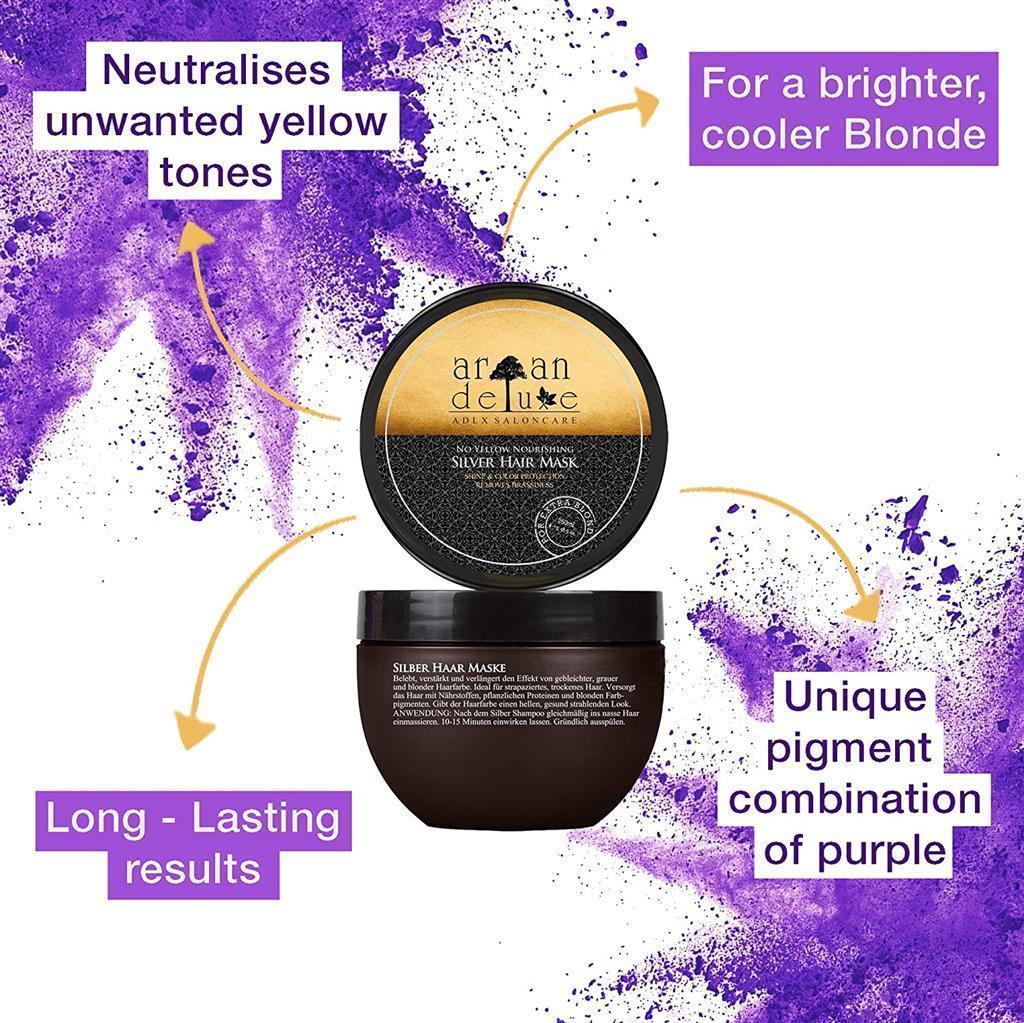 Argan Deluxe Silber-Haarmaske - Haar-Kur für extra seidige Strahlkraft