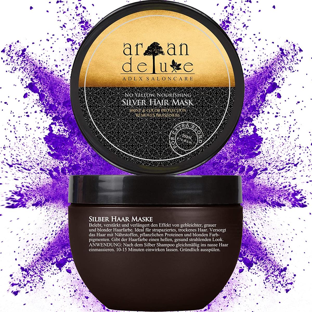 Argan Deluxe Silber-Haarmaske - Haar-Kur für extra seidige Strahlkraft