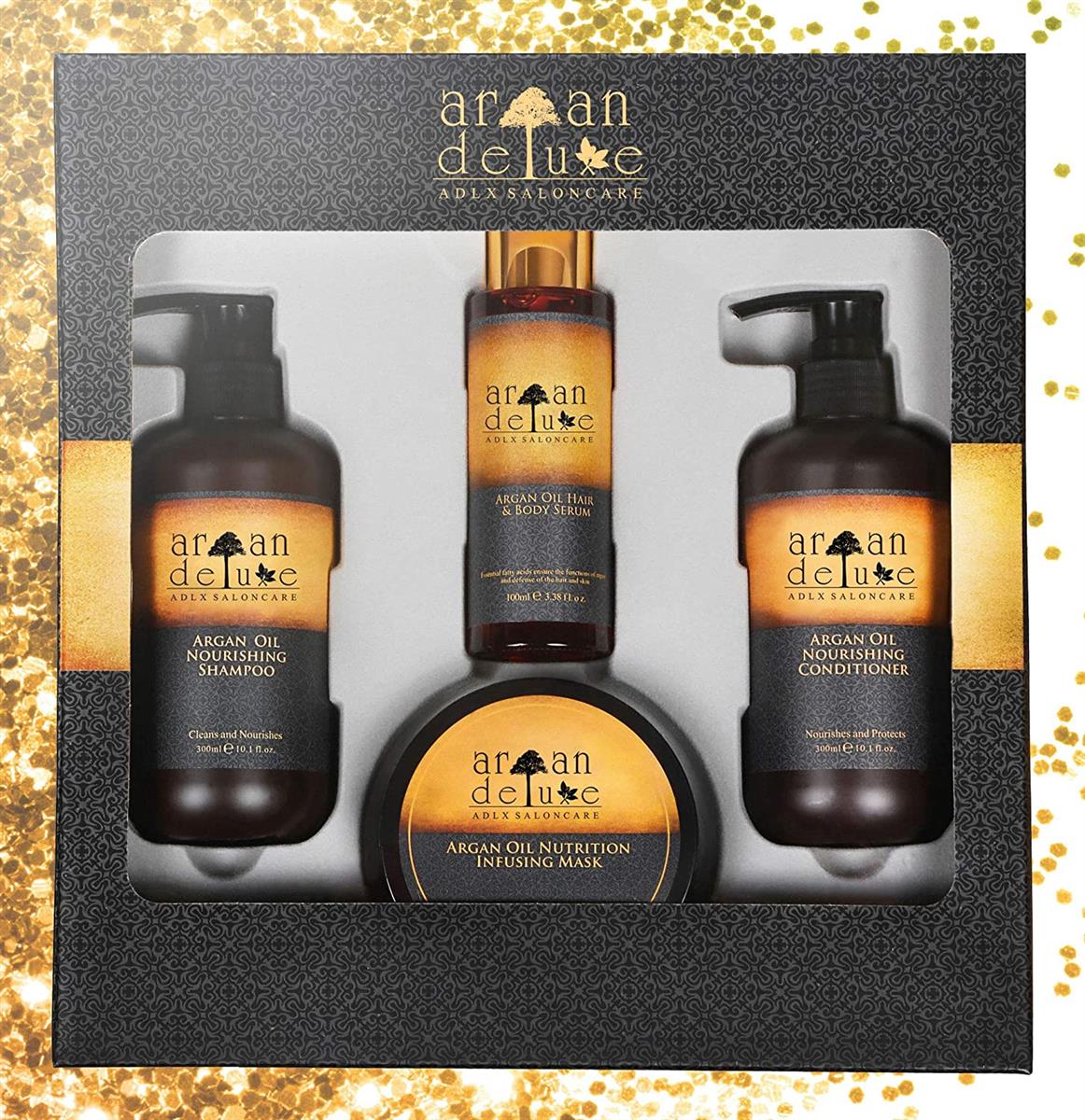 Einzigartiges Geschenkset von Argan Deluxe | Luxuriöse Arganöl Haarpflege in Friseur-Qualität