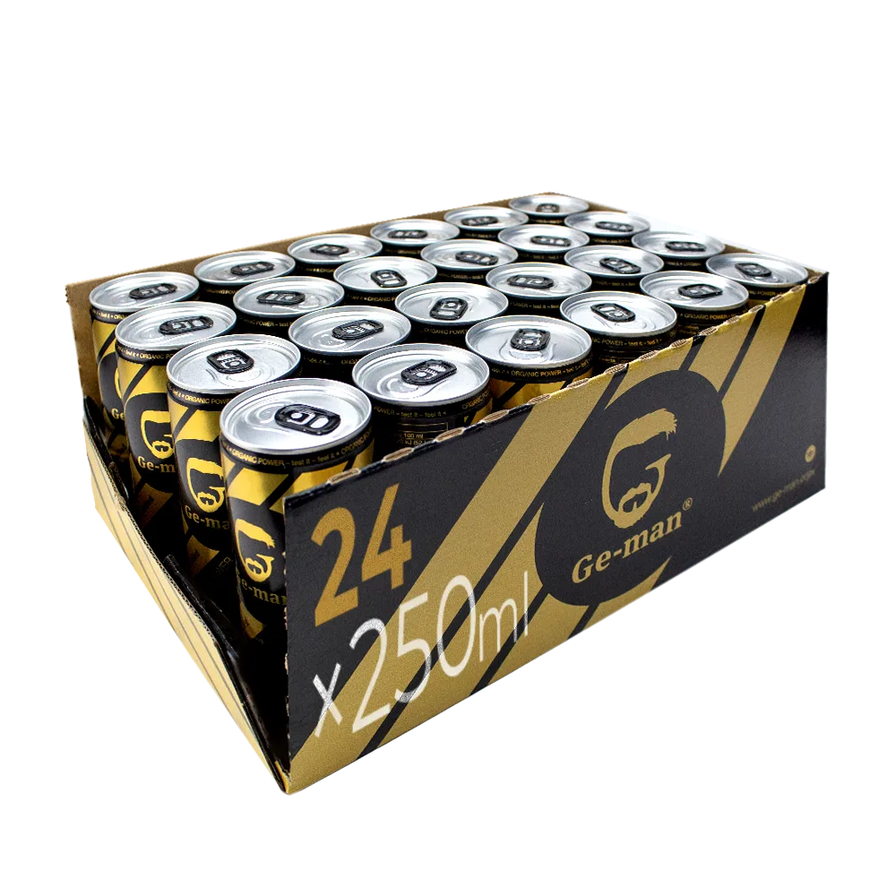 Ge-man Energy Drink - erfrischendes, energiespendendes Getränk, das dich motiviert durch den Tag kommen lässt.
