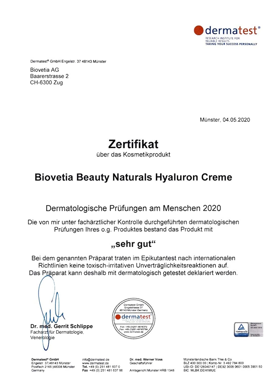 Beauty Advanced Hyaluron Serum Creme gegen Falten, 100% natürliche Hyaluron Creme und Anti Aging Revolution gegen Falten, Anti Aging Hyaluron Booster Formel, 50ml