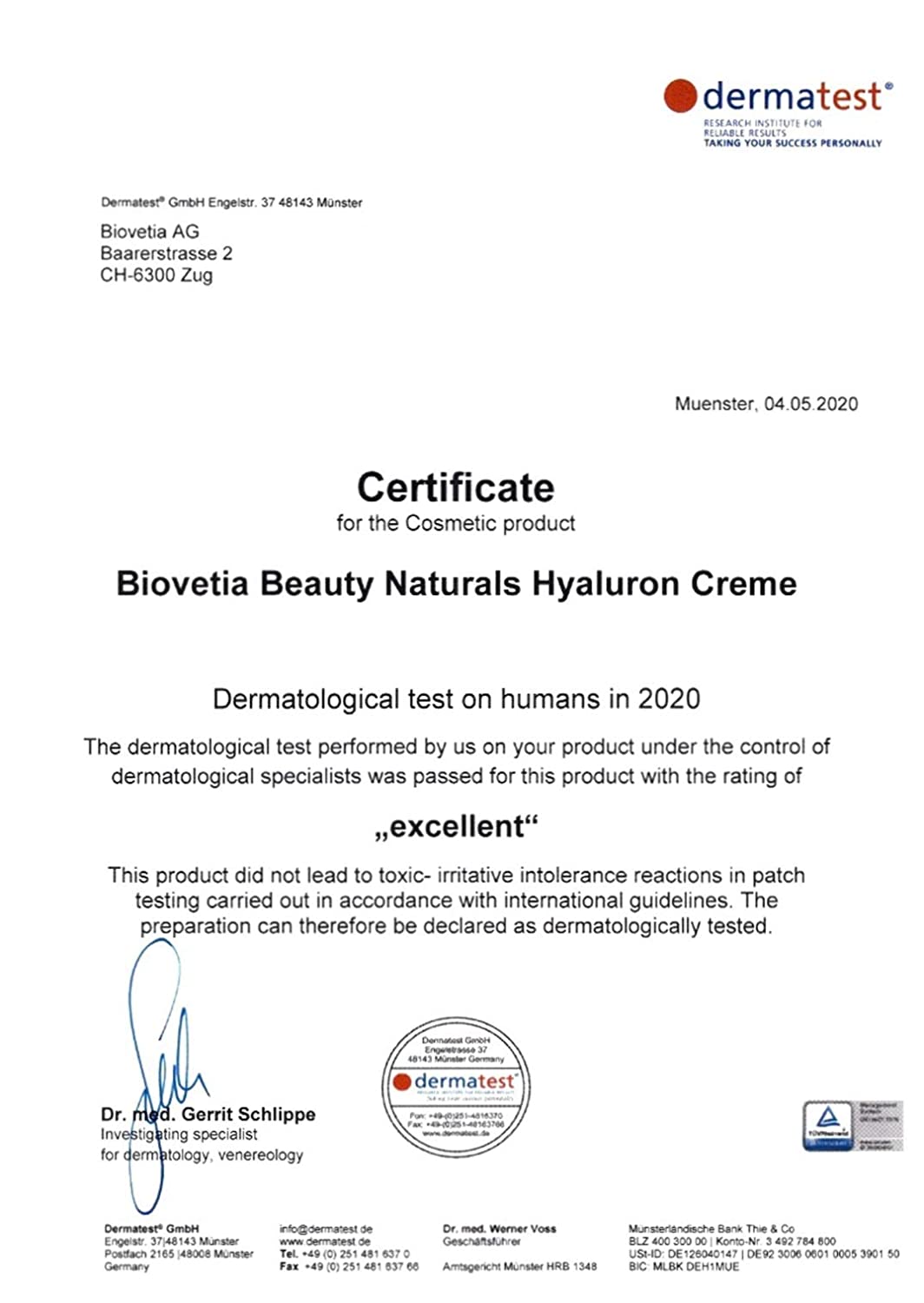 Beauty Advanced Hyaluron Serum Creme gegen Falten, 100% natürliche Hyaluron Creme und Anti Aging Revolution gegen Falten, Anti Aging Hyaluron Booster Formel, 50ml