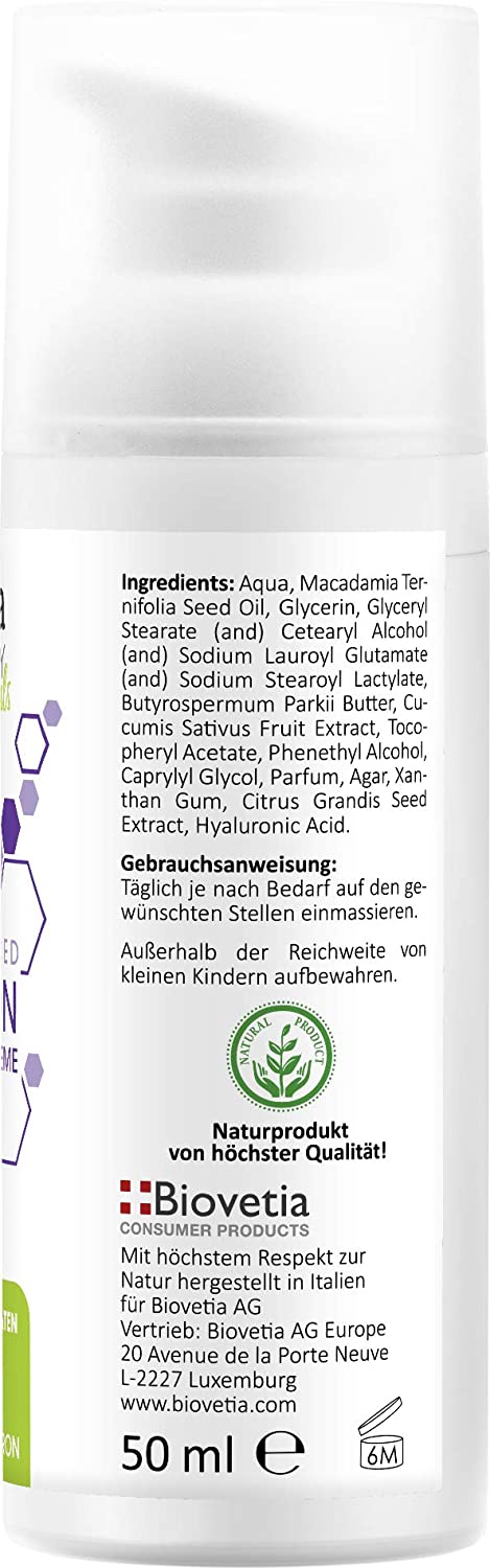 Beauty Advanced Hyaluron Serum Creme gegen Falten, 100% natürliche Hyaluron Creme und Anti Aging Revolution gegen Falten, Anti Aging Hyaluron Booster Formel, 50ml