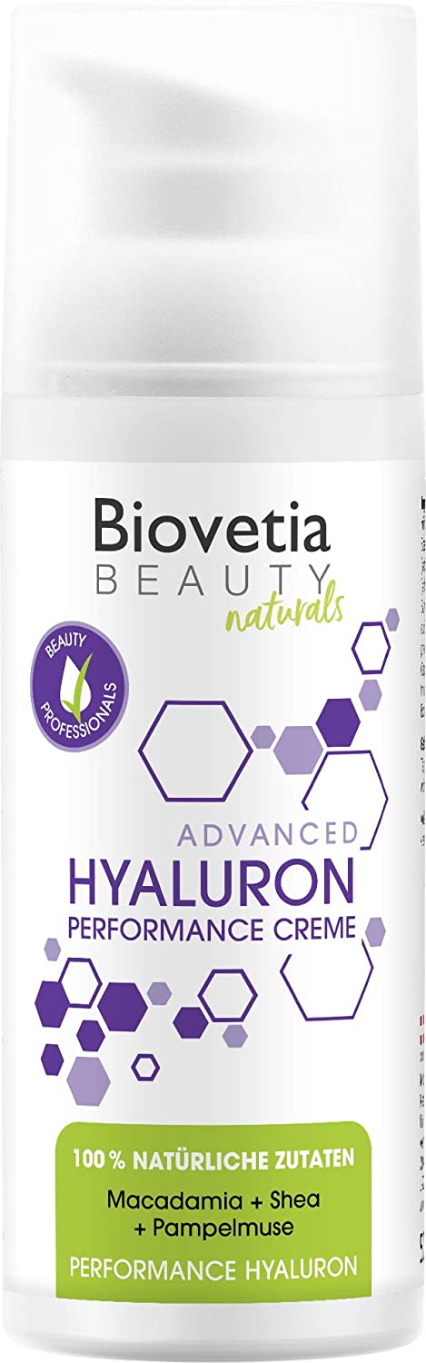 Beauty Advanced Hyaluron Serum Creme gegen Falten, 100% natürliche Hyaluron Creme und Anti Aging Revolution gegen Falten, Anti Aging Hyaluron Booster Formel, 50ml