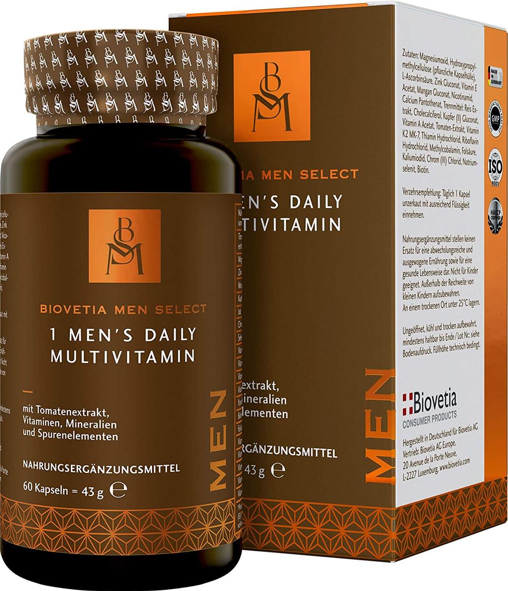 Men Select Everyday 1 Men&#39;s Multivitamin, Multivitamin und Multimineral nur 1x täglich, 60 Kapseln im 2-Monats Vorrat