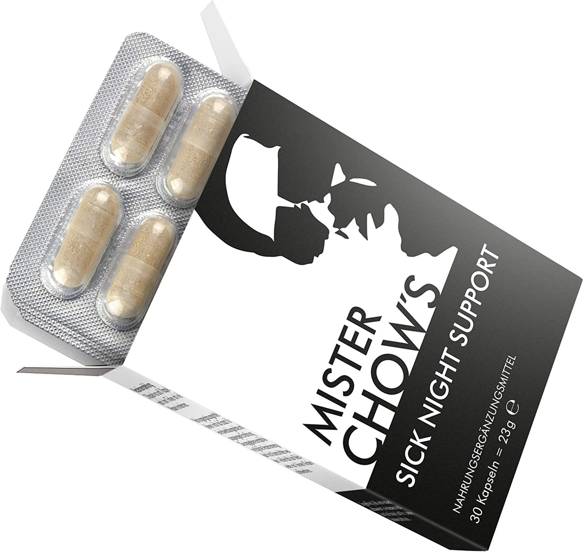 Anti-Kater-Pillen | Original Mister Chow&#39;s Sick Night Support® | 30 Kapseln