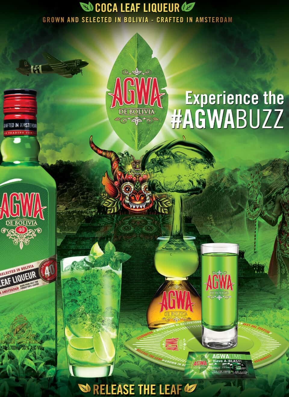 Agwa de Bolivia Coca Leaf Likör 0,7 L