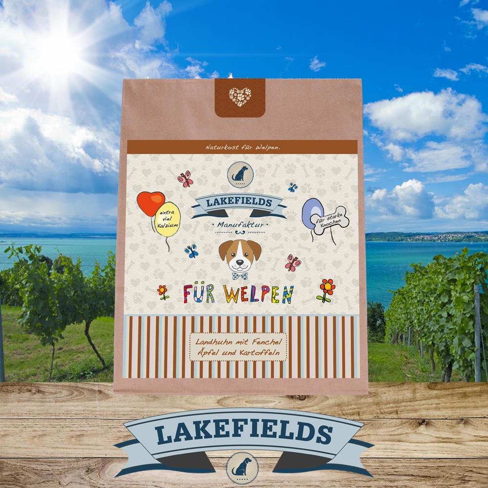 LAKEFIELDS Trockenfleisch-Menü Welpe Huhn