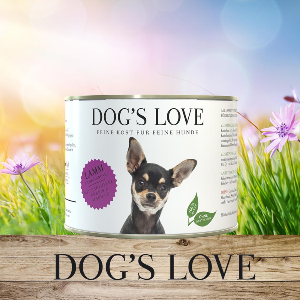 DOG&#39;S LOVE Lamm mit Kartoffel, Kürbis &amp; Marille