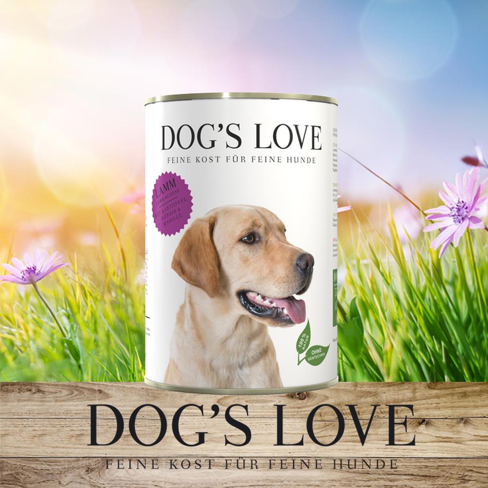 DOG&#39;S LOVE Lamm mit Kartoffel, Kürbis &amp; Marille