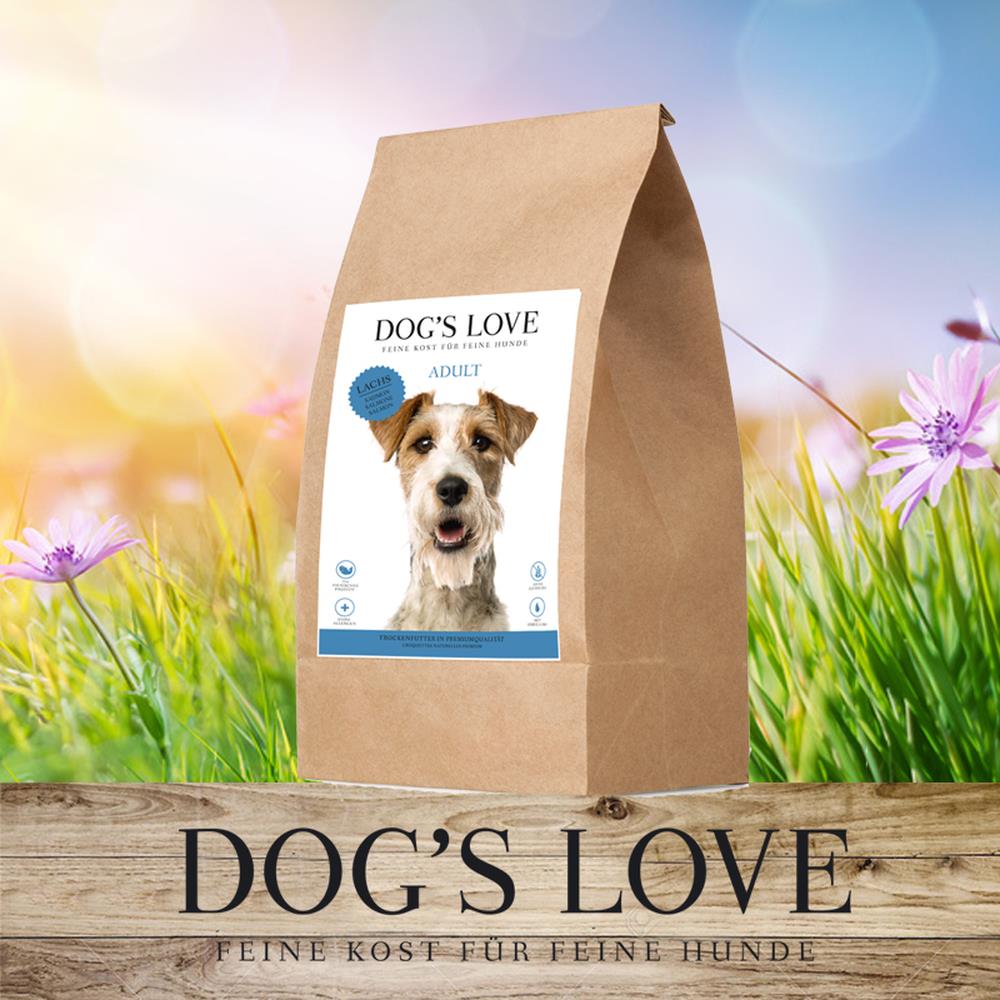 DOG&#39;S LOVE Lachs &amp; Forelle mit Süßkartoffel &amp; Spargel