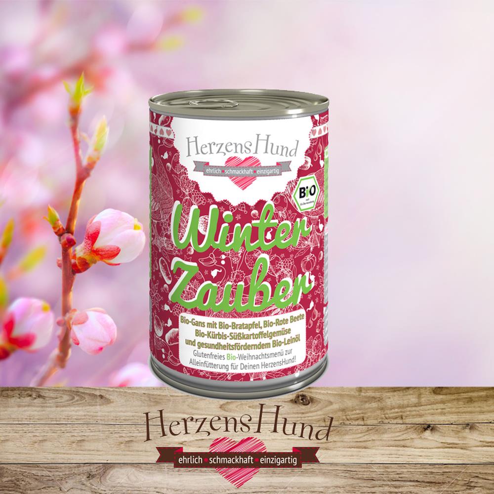 HerzensHund Winterzauber Bio-Gans mit Bio-Bratapfel 400 g