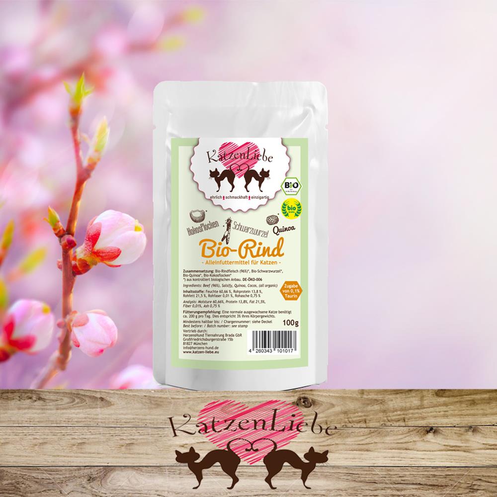 KatzenLiebe Bio-Rind mit Bio-Schwarzwurzel 100 g