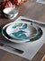 Kleine Porzellanteller Ø20,5cm Salatteller Frühstücksteller Dessertteller Vorspeisenteller 4er-Set mit orientalischen Blattmotiven Design Green Love